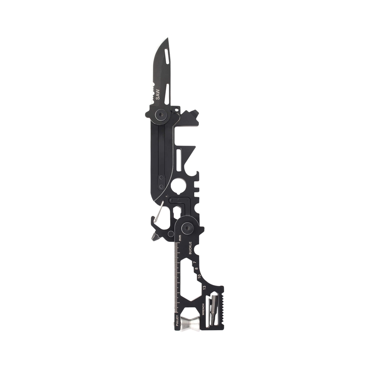 MVK-AX-MLTHLP 420 Steel Multihelper Drop Point Tactical Saw - Black