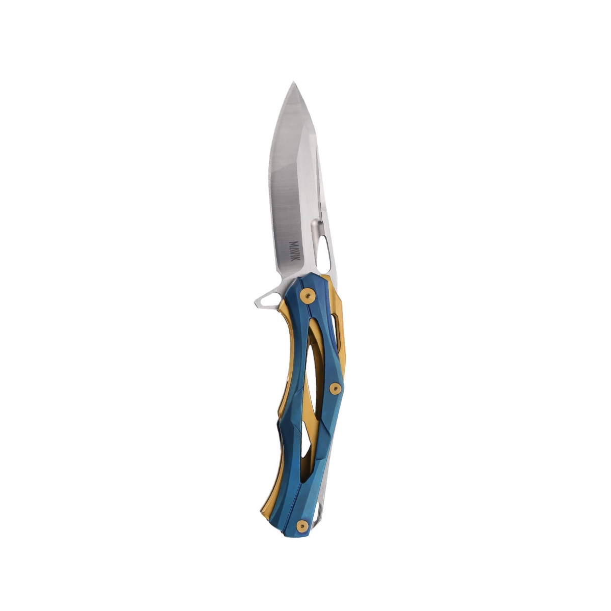 MVK-100-18C Morpher Remarkable Folding Knife, Blue, Gold - Silver