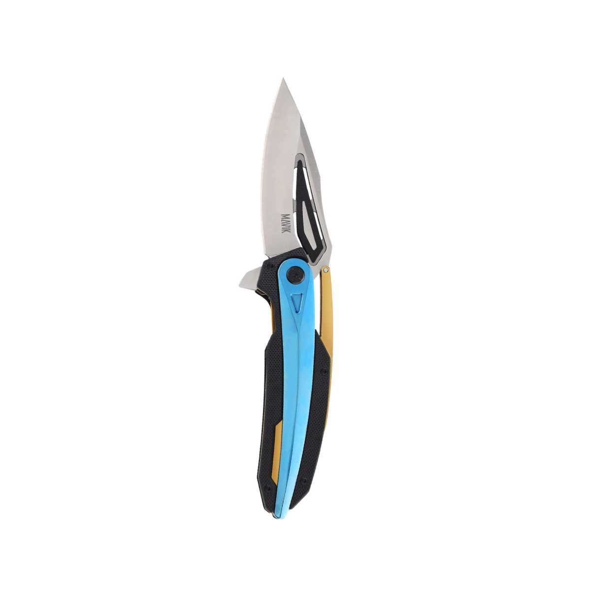 MVK-201-13BL Morphon Sleek & Stylish Folding Knife - Blue & Gold - Silver