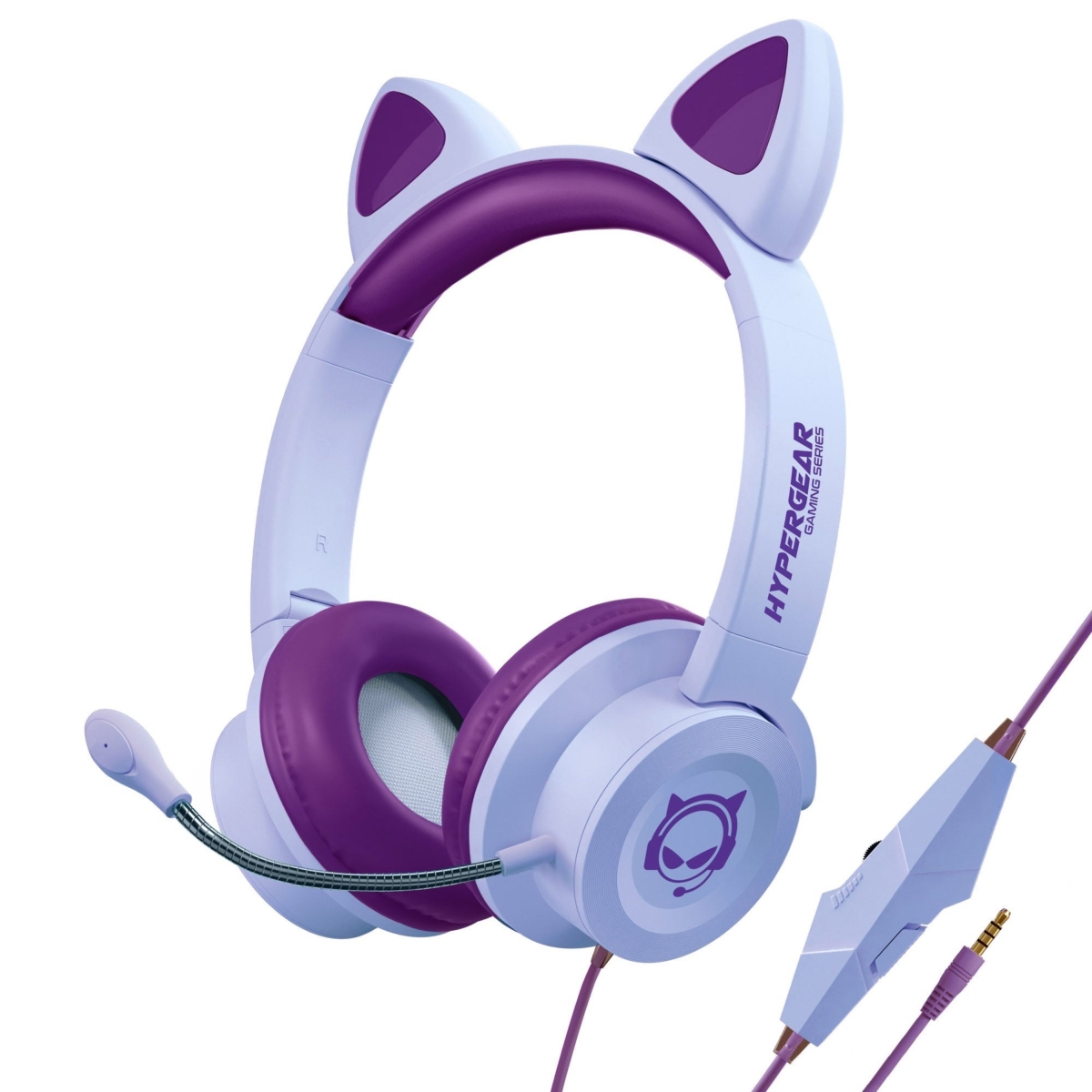 HPG-15555-HYP Kombat Kitty Gaming Headset - Purple