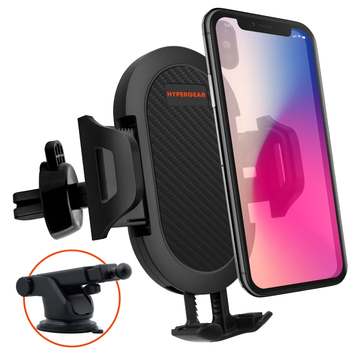 HPG-15289-HYP 3-in-1 Phone Mount Kit - Black