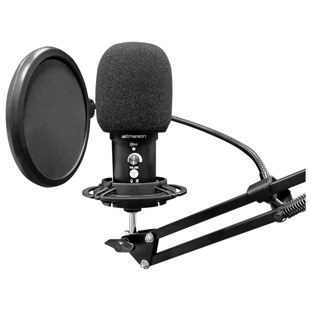 EMR-EAM-9051-EM USB Gaming & Streaming Condenser Microphone - Black