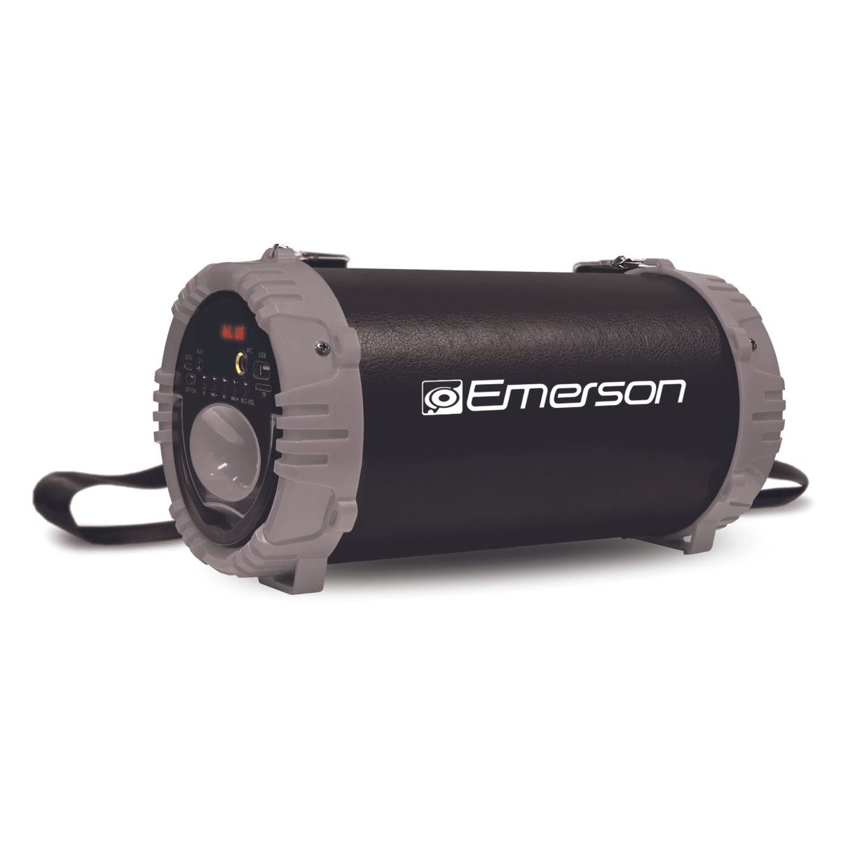 EMR-EAS-3001-GRAY-EM Portable Bluetooth Speaker with LED Lighting & Carrying Strap - Gray