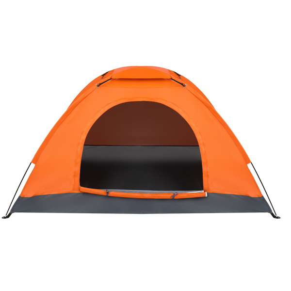 D0102HICI8G 1-Person Waterproof Camping Dome Tent - Automatic Pop Up Quick Shelter Outdoor Hiking - Orange