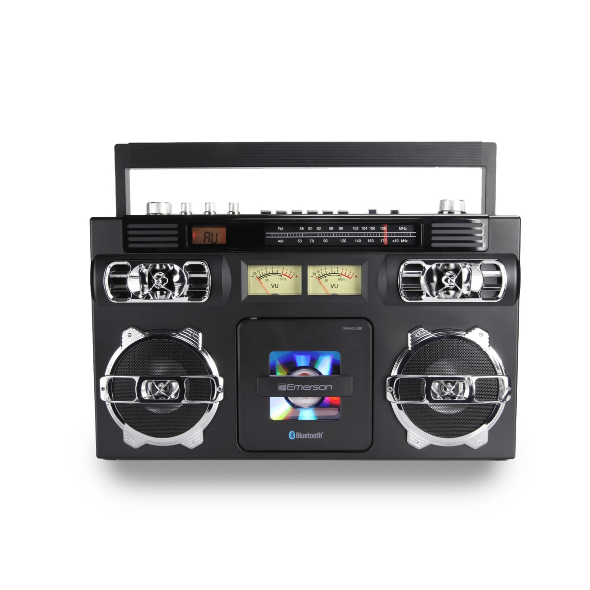 EMR-EPB-3004-EM Retro Portable CD Boombox - Black