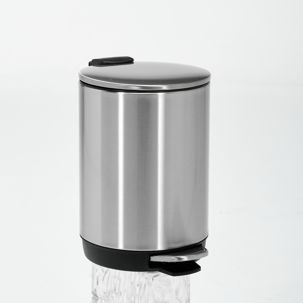D0102X3WE9Y 3 Liter Stainless Steel Kitchen Trash Can, Black
