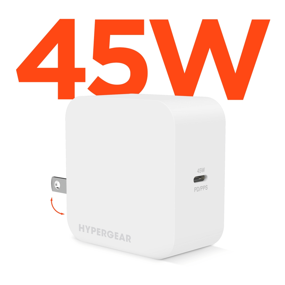 HPG-15702-HYP PD45W USB-C Wall Charger - White