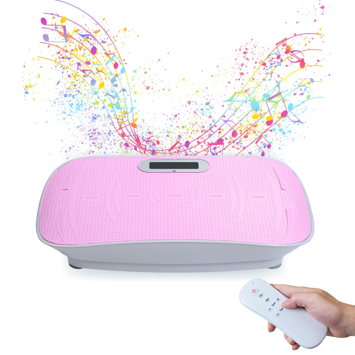 D0102XFBP5T Full Body Vibration Platform Crazy Fitness Massage 10-Frequency Weight Loss & Fat Burner Shaking Machine for Unisex - Pink