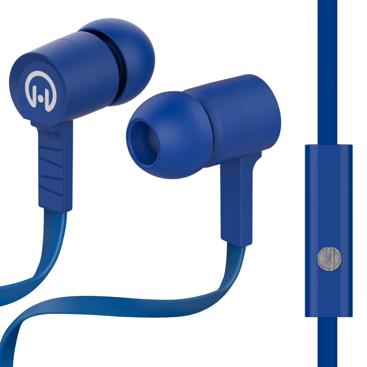 HPG-14634-HYP Blue Low Ryder Earphones with 3.5 mm Mic