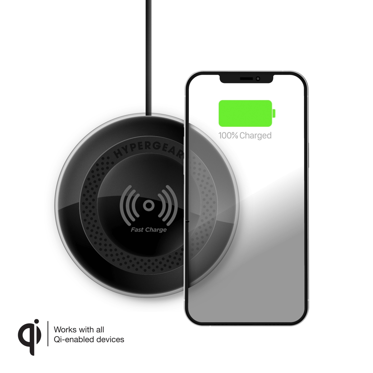 HPG-15652-HYP Charge Pad Pro 15W Wireless Fast Charger USB-C - Black