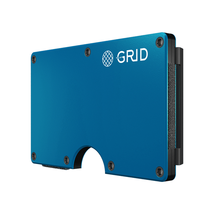 GRID-ALUBL-CLIP Blue Aluminum Money Clip