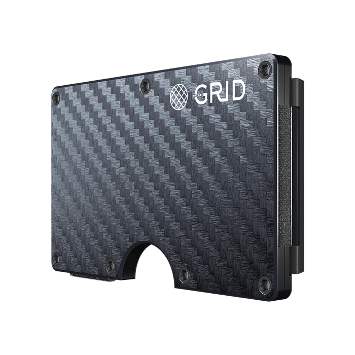GRID-CARBON-CLIP Carbon Fiber Money Clip