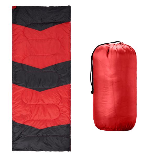 D01027RNP06 Lightweight Sleeping Bag for Backpacking, Hiking, Waterproof Compact Envelope Sleeping Bag for Cold & Warm Weather - Red