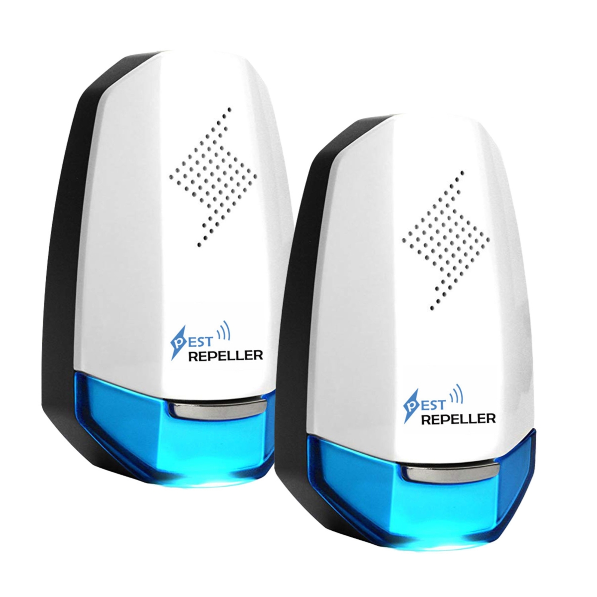 Ultrasonic Pest Repeller with Night light Plug in Pest Mice Repellent Indoor Roach Bed Bug Mouse Rodent Mosquito Killer, White - Pack of 2