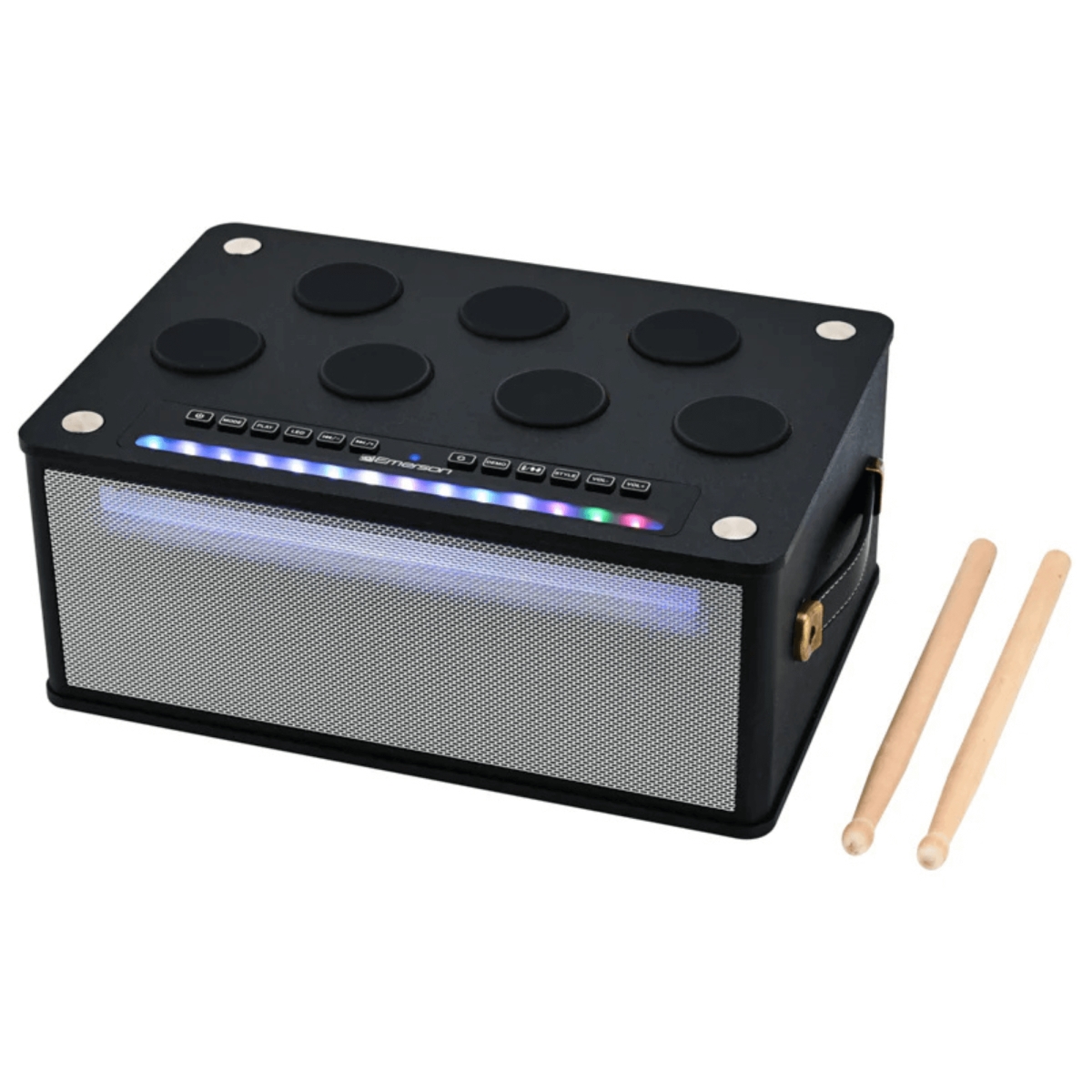 EMR-EDS-1000-BK-EM Bluetooth Party Speaker with Digital Drum Function - Black