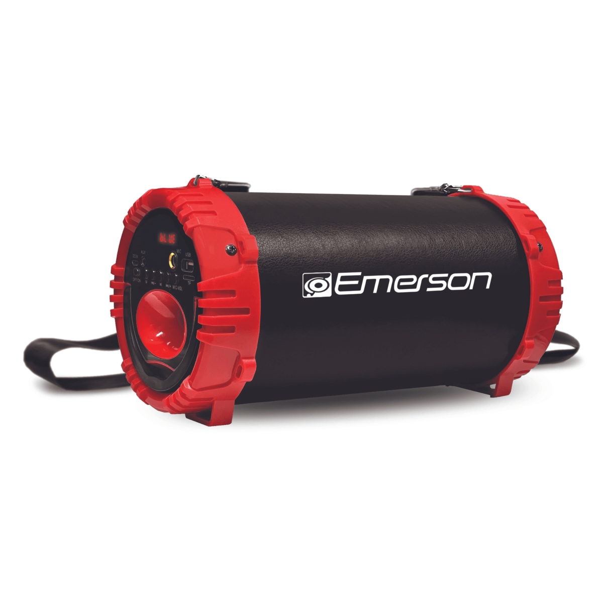 EMR-EAS-3001-RED-EM Portable Bluetooth Speaker with LED Lighting & Carrying Strap - Red