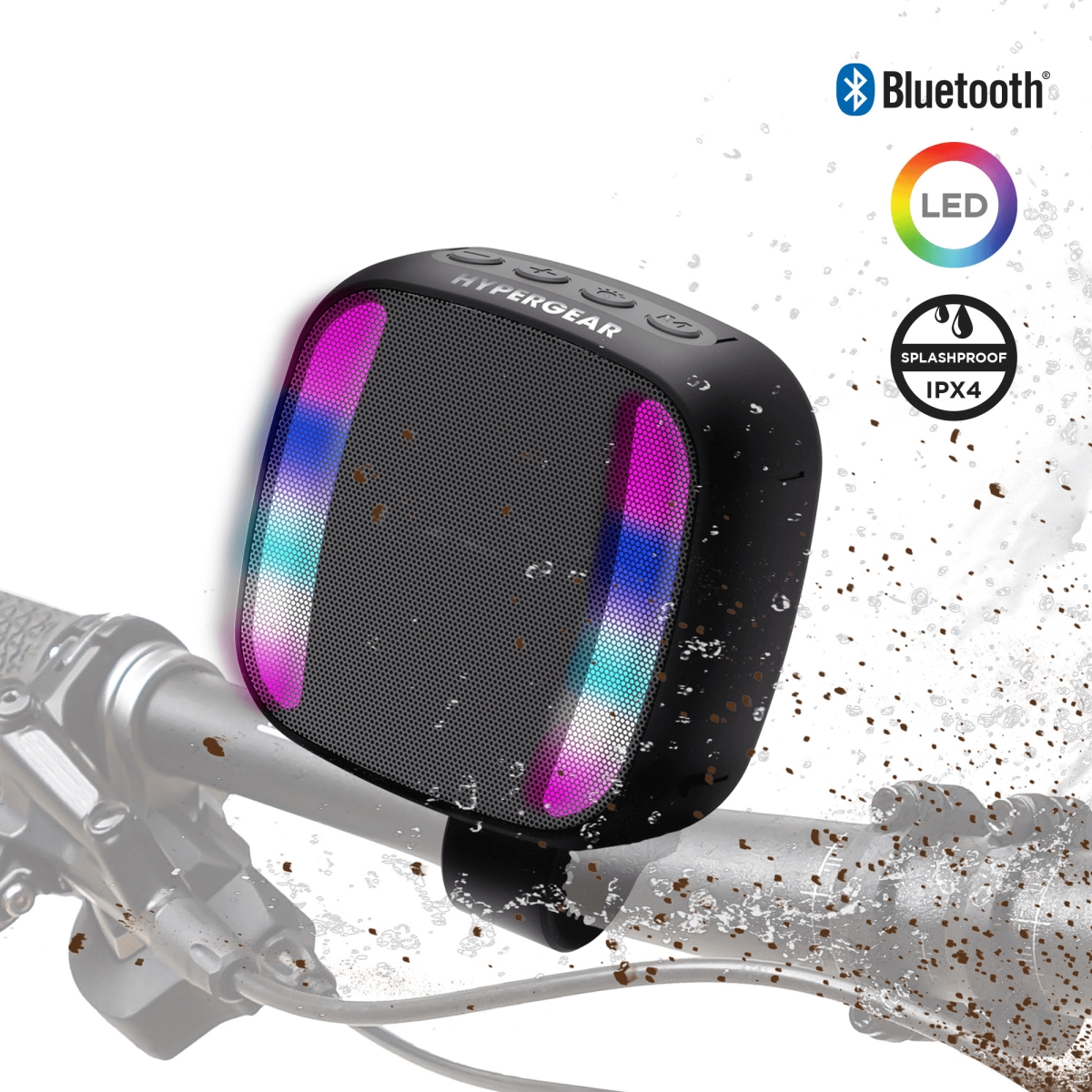 HPG-16071-HYP Spin Cycle LED Wireless Bike Speaker - Black
