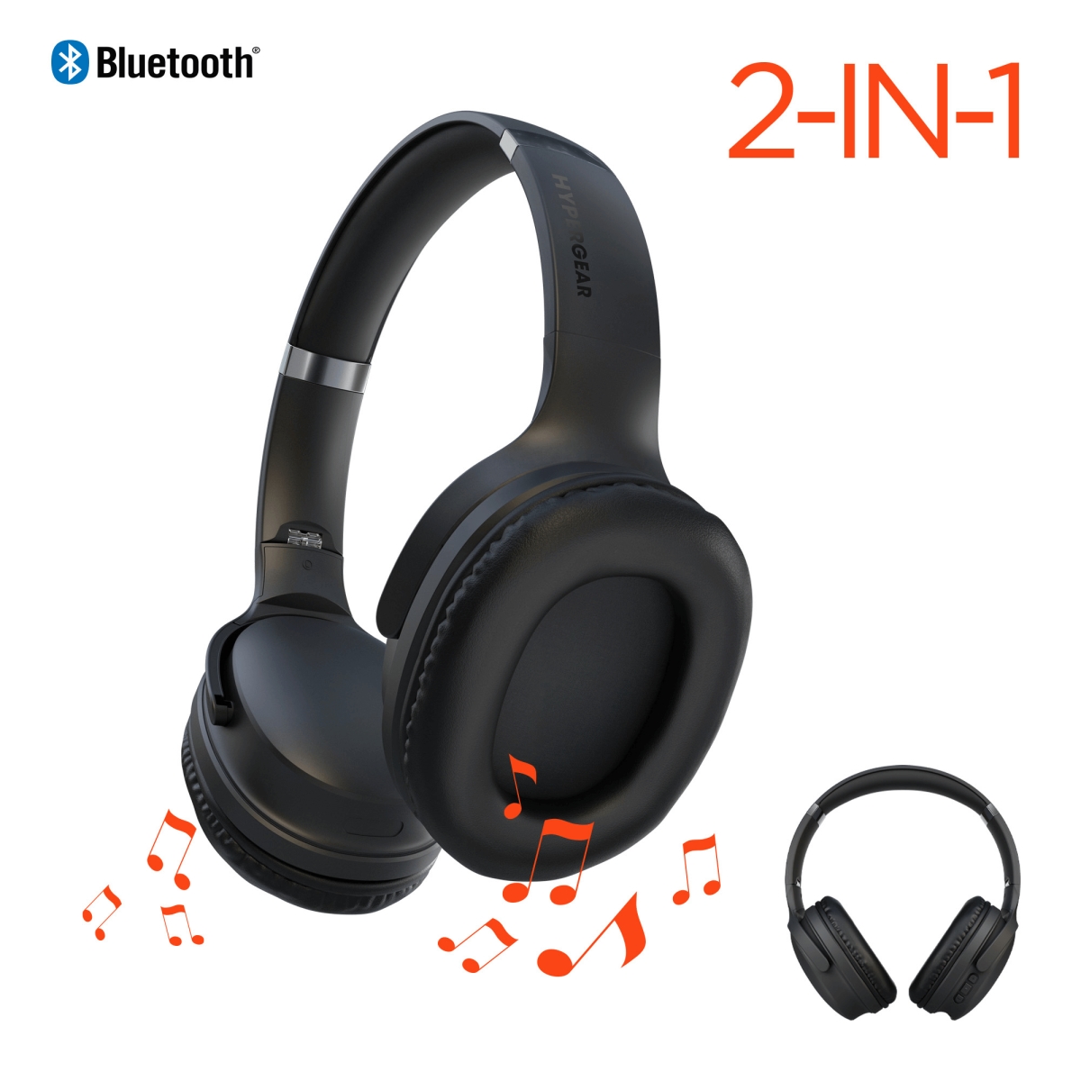 HPG-16180-HYP Flip 2-in-1 Headphones Plus Speaker - Black
