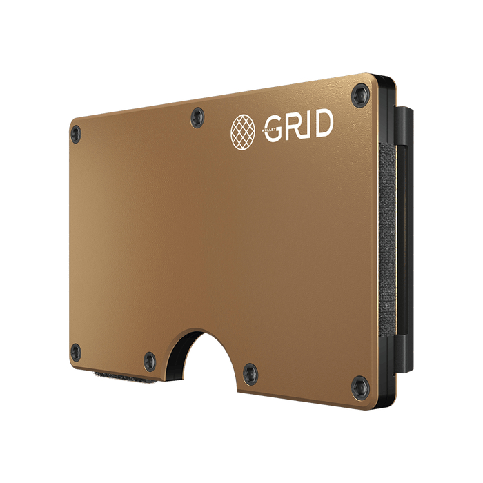 GRID-ALUGLD-CLIP Gold Aluminum Money Clip