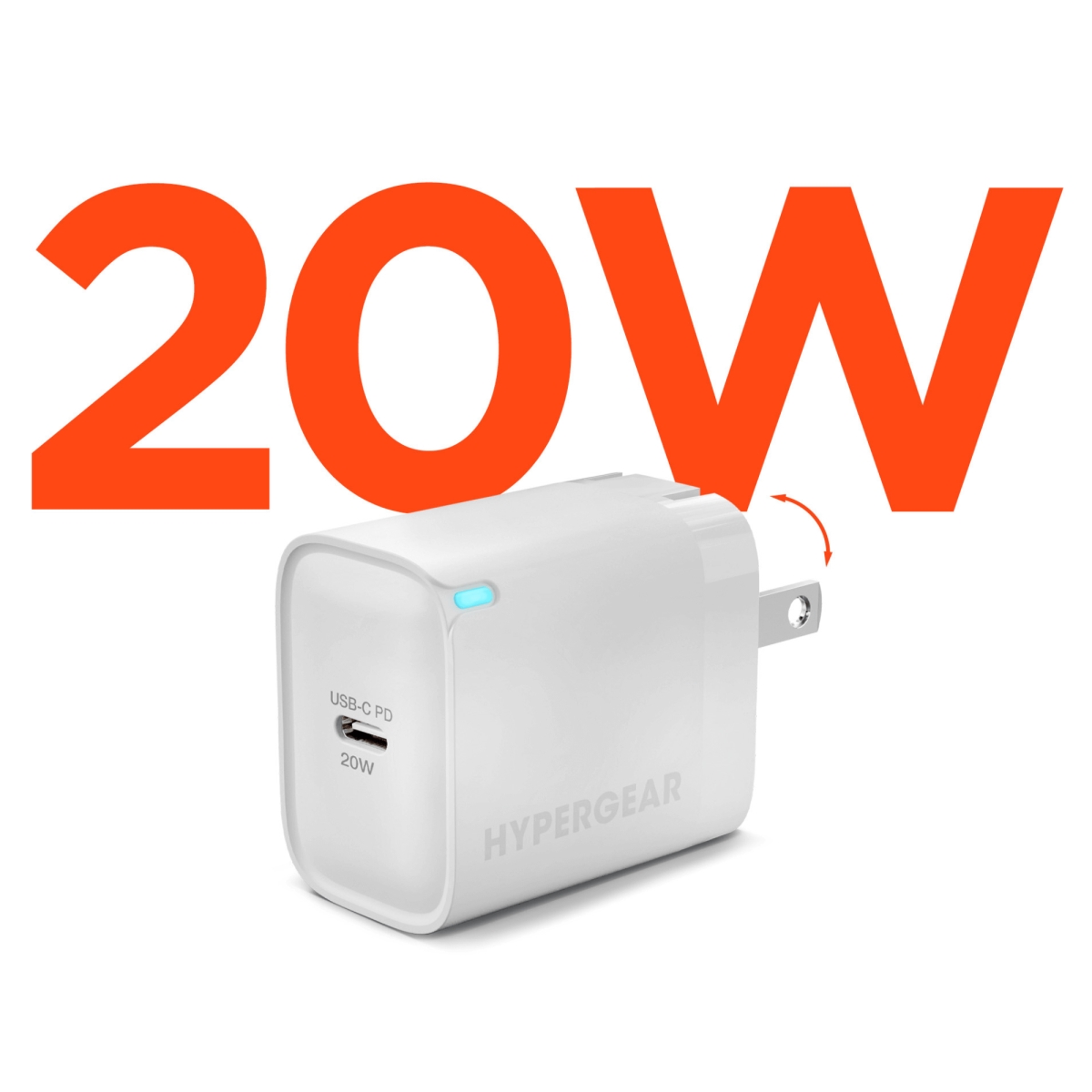 HPG-16287A-HYP 20W USB-C PD Wall Charger - White