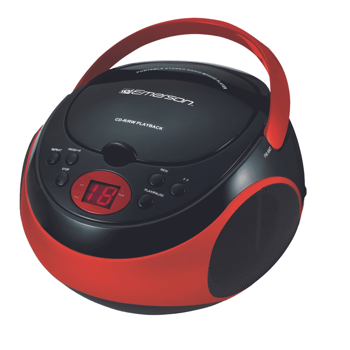 EMR-EPB-3000-RED-EM Portable CD Player Radio - Red