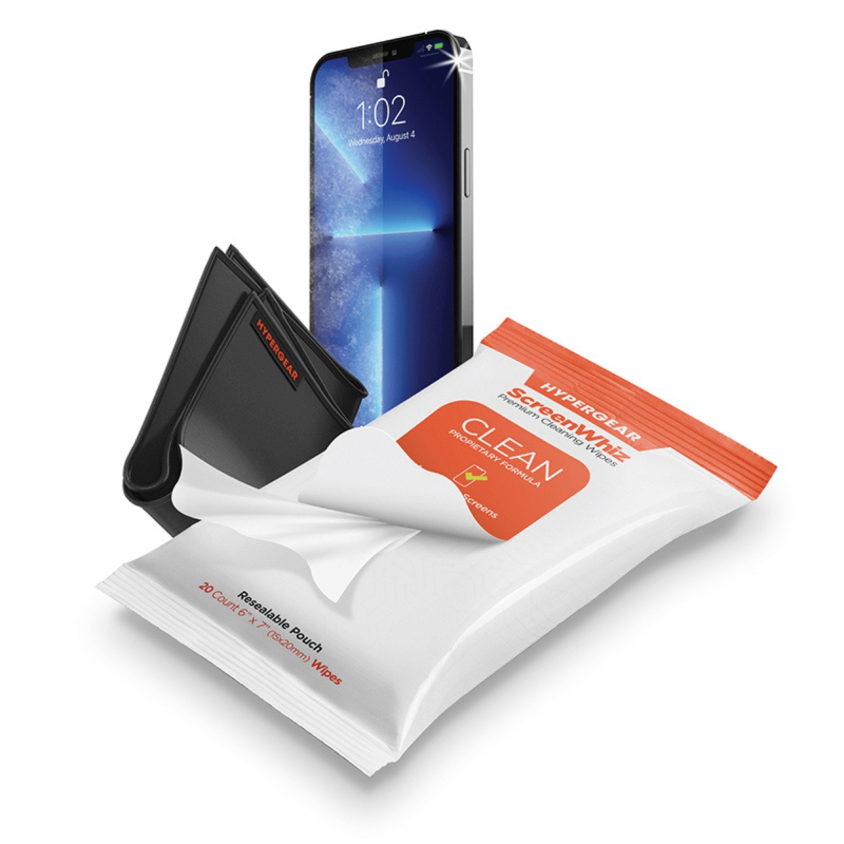 HPG-15658-HYP Screen Whiz Screen Cleaning Wipes & Cloth Kit - Multi Color