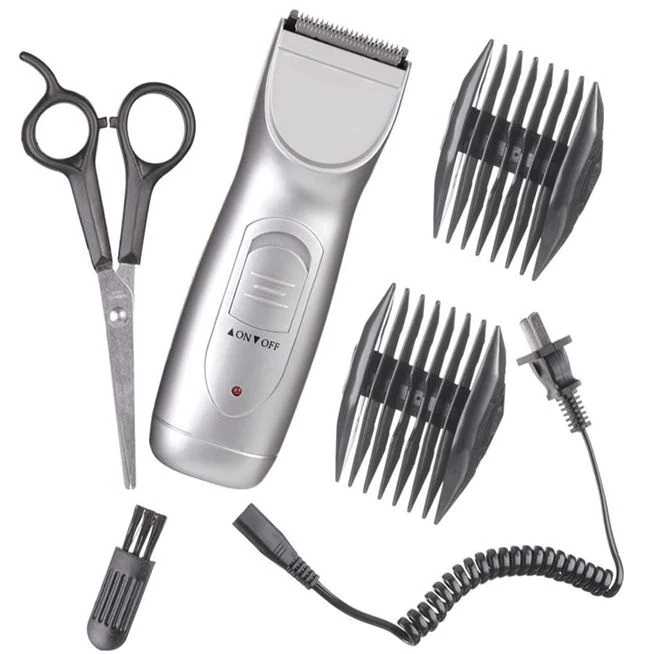 Picture of Vysn VSN-FNBRD-OB644 FineBeard Rechargeable Hair Clipper Set With Accessories - Silver