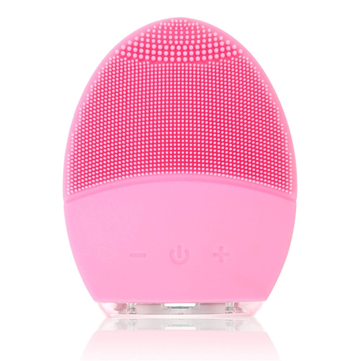 Silicone Rechargeable Facial Cleansing Brush & Massager - Pink