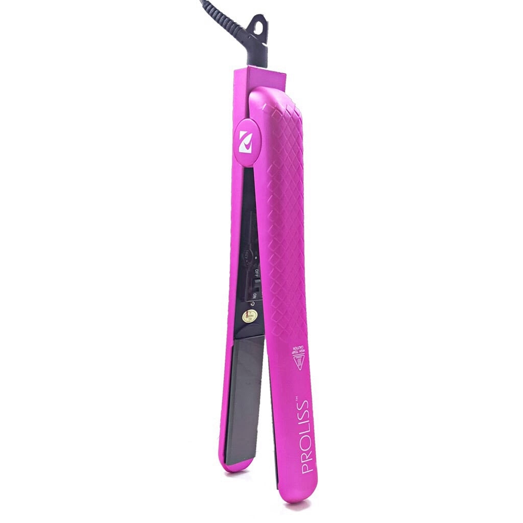Picture of Proliss PROINMHP-124D Infusion 1&apos; Single Pass 100% Solid Ceramic Flat Iron - Diamond Collection - Metallic Pink