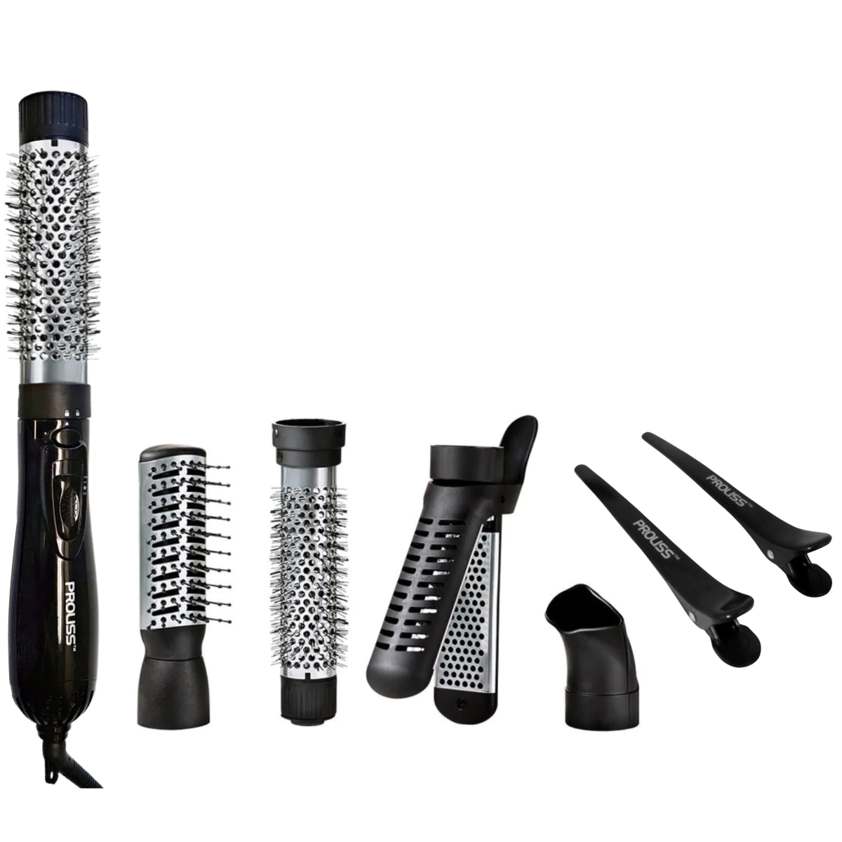 Picture of Proliss PROAIRBK-131 AirStyler 4-in-1 Interchangeable Styling Set w/ Sectioning Hair Clips - Black