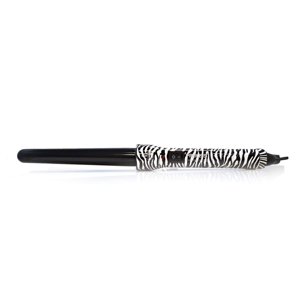 Picture of Proliss PROTWZB25MM-117-NC The Twister - 25mm Tourmaline-Infused Ceramic Pro Curling Wand - White Zebra