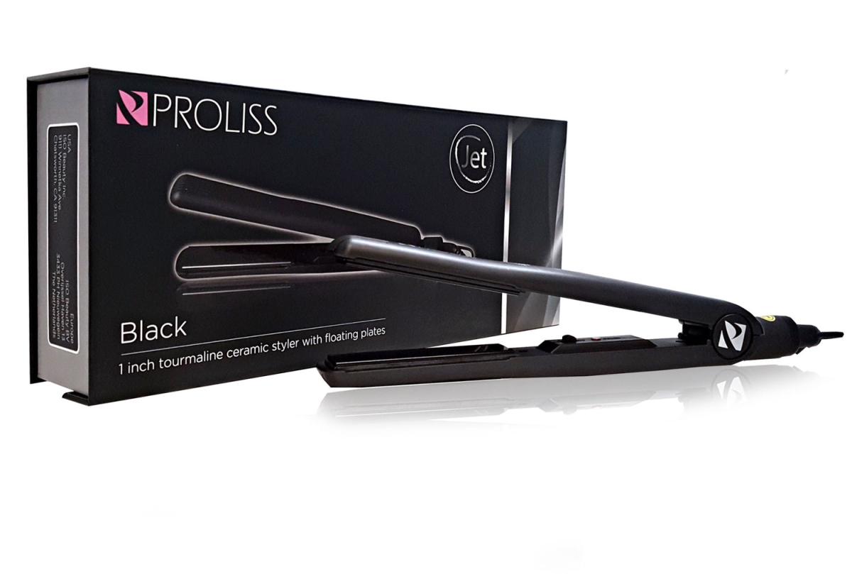 Picture of Proliss PROJBK-115 JET 1&apos; Far-Infrared Tourmaline-Infused Ceramic Styling Iron - Black