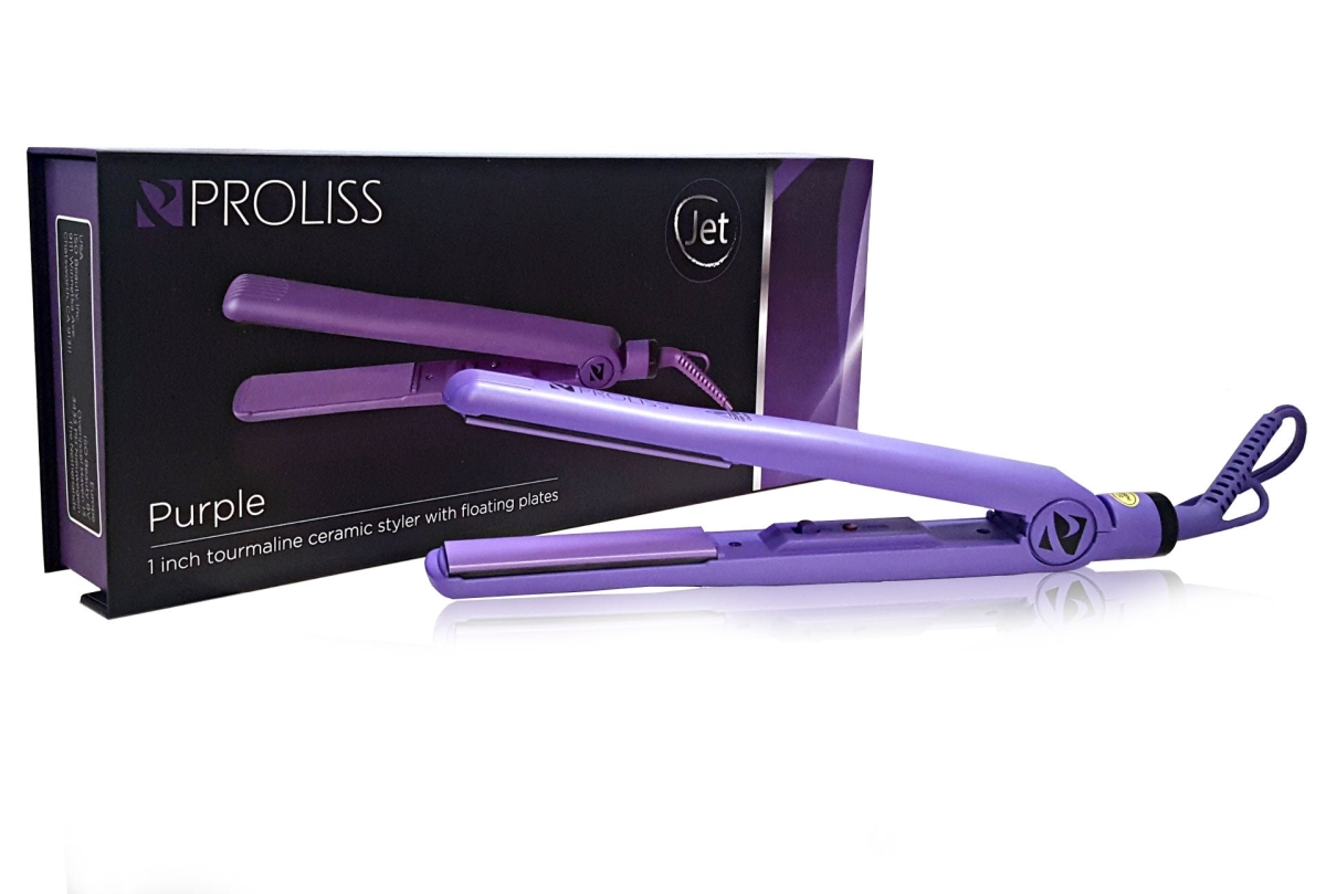Picture of Proliss PROJPR-115 JET 1&apos; Far-Infrared Tourmaline-Infused Ceramic Styling Iron - Purple