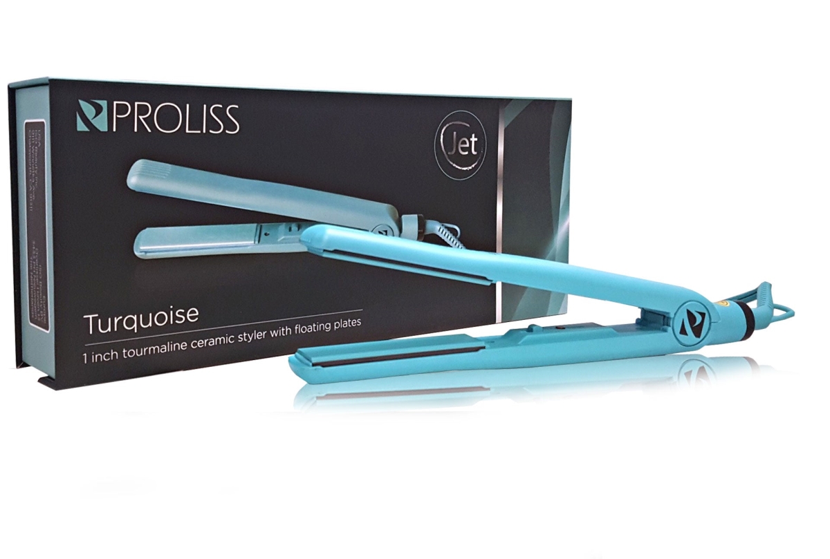 Picture of Proliss PROJTRQ-115 JET 1&apos; Far-Infrared Tourmaline-Infused Ceramic Styling Iron - Turquoise