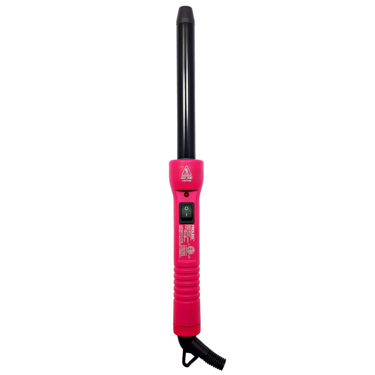 Picture of Proliss PROTWPK19MM-117 The Twister - 19mm Tourmaline-Infused Ceramic Pro Curling Wand - Pink