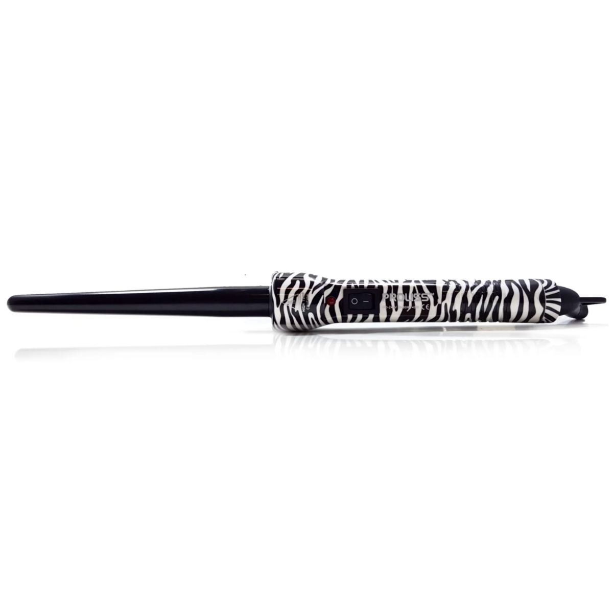 Picture of Proliss PROTWZB918MM-117 The Twister - 9mm-18mm Tourmaline-Infused Ceramic Pro Curling Wand - White Zebra