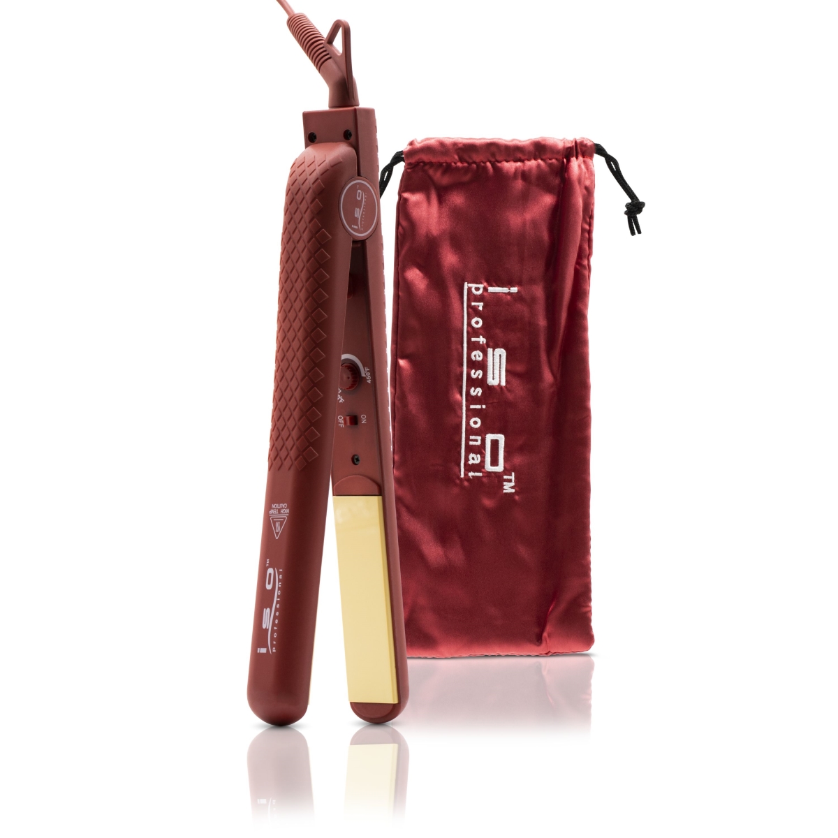 Sunshine Girl 1.25' Flat Iron w/Yellow Ceramic - Red