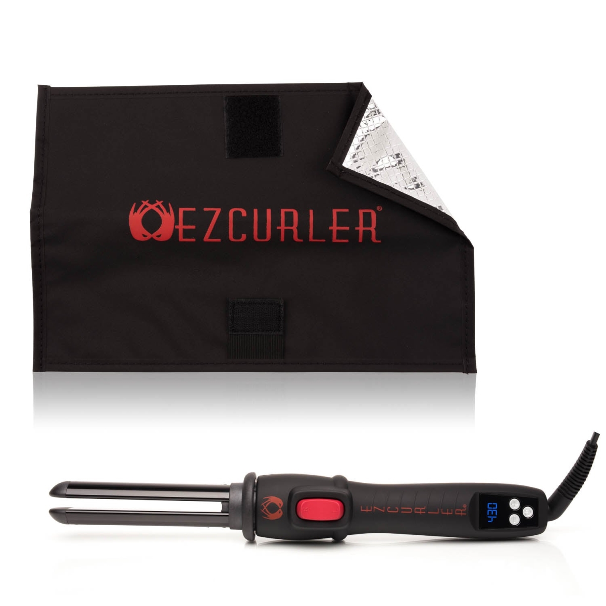 EZCurler Rotating Tourmaline-Infused Ceramic Curling Iron - Black