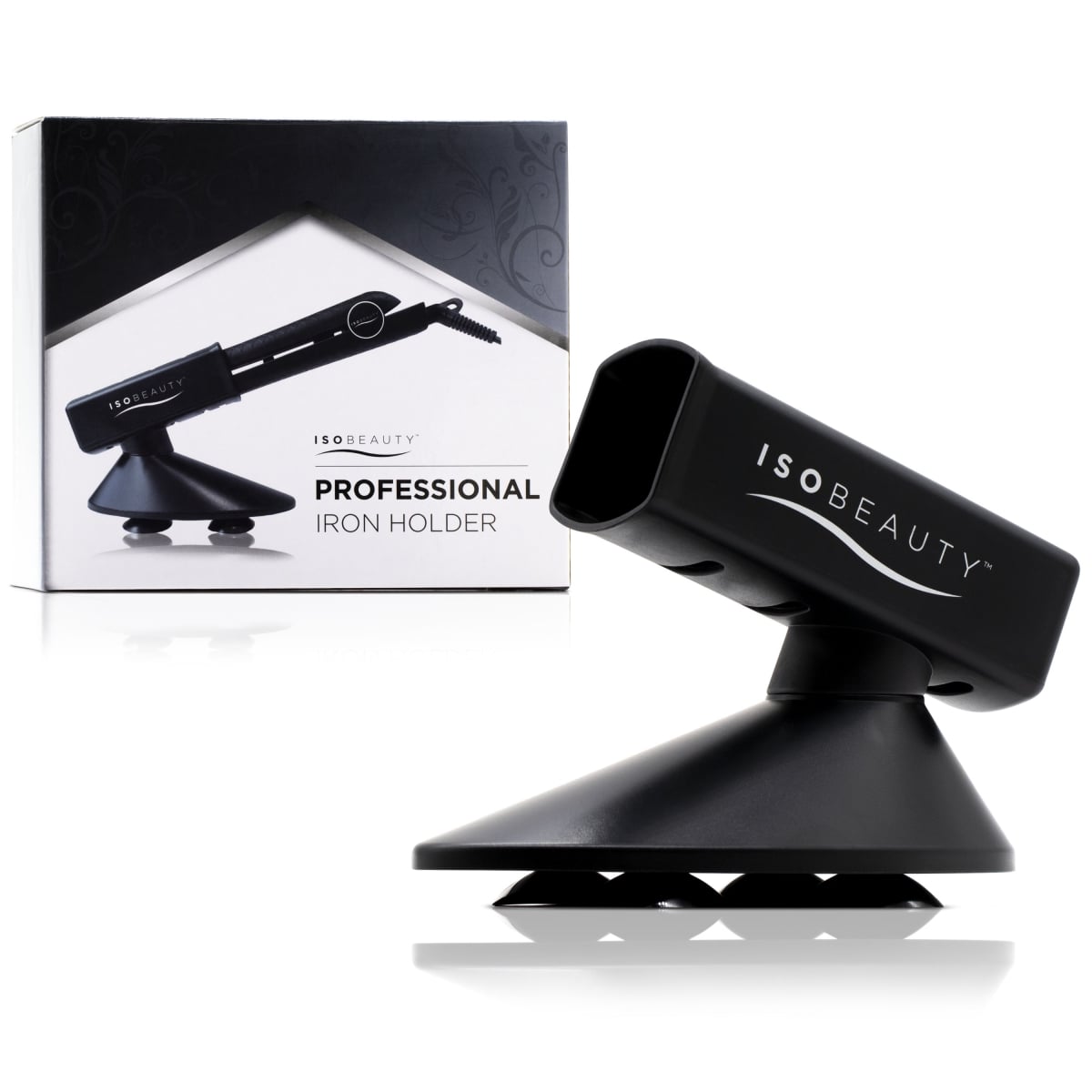 Professional Flat Iron & Curling Wand Holder - Black