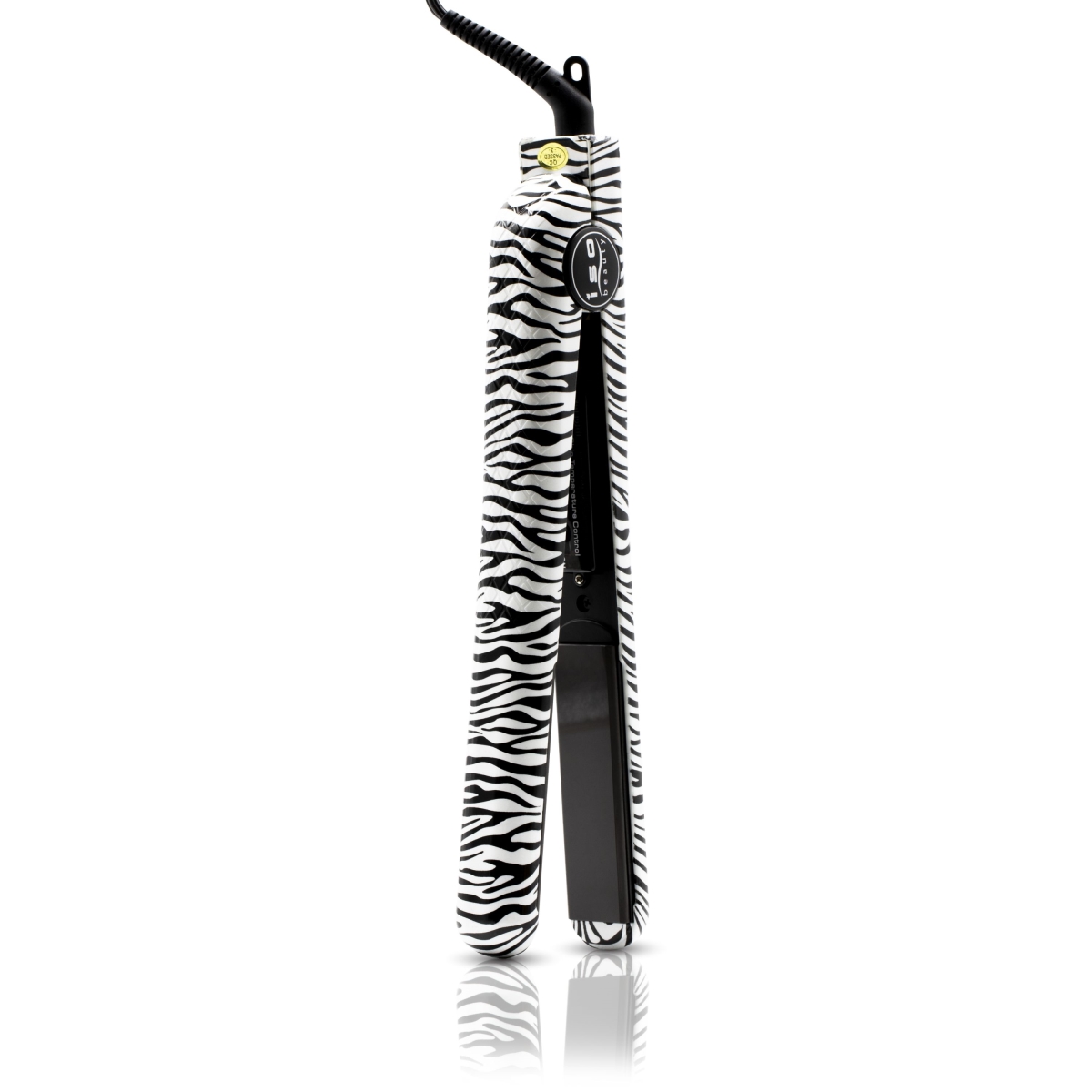 ISOSPWZ-202S Spectrum Pro 1.25' 100% Solid Ceramic Flat Iron - White Zebra