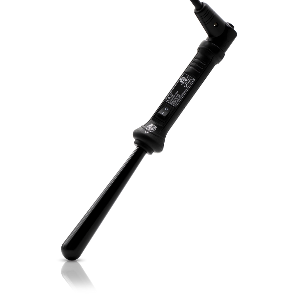 Picture of ISO Beauty ISOTB2513MM-216 The Twister - 25-13mm Tapered Tourmaline-Infused Ceramic Pro Curling Wand - Black
