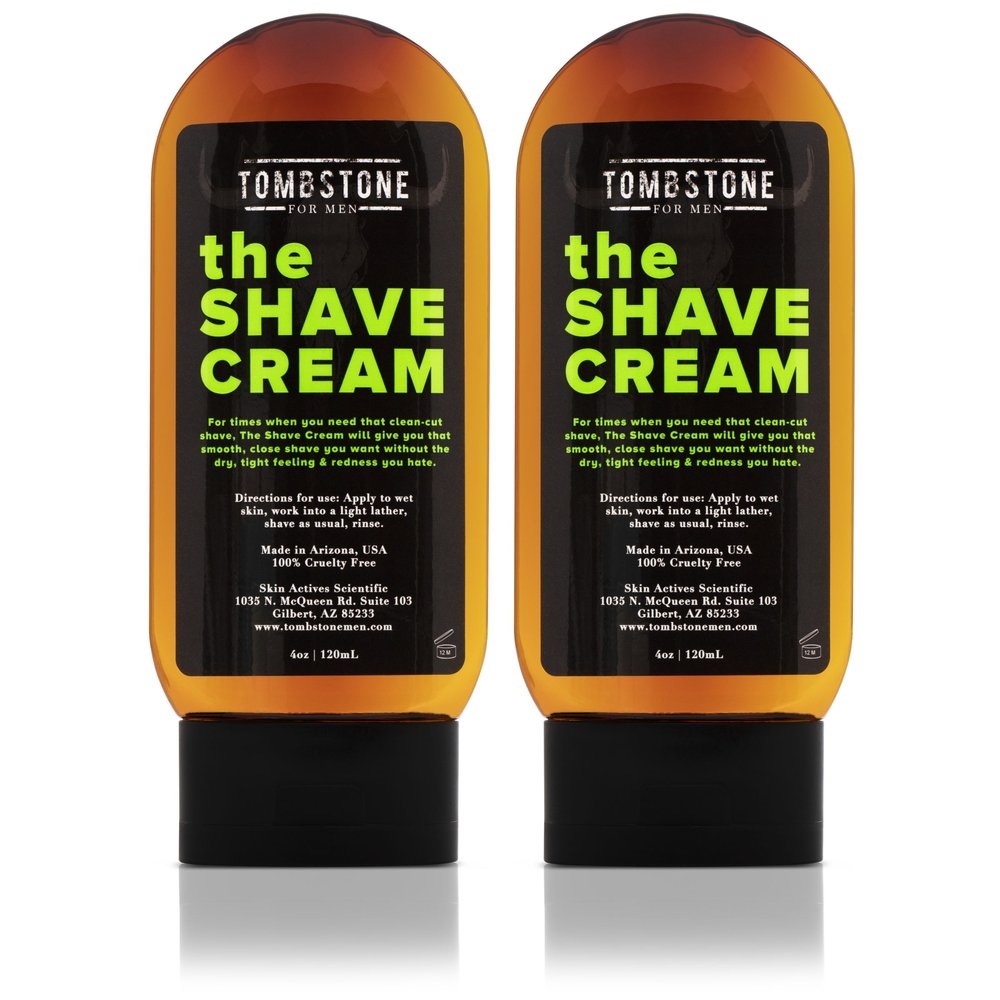 Picture of Tombstone for Men TMB-SHVCRM-2X The Shave Cream - Nourishing Active Close & Clean-Cut Shave Ingredients - 4 oz - 2-Pack
