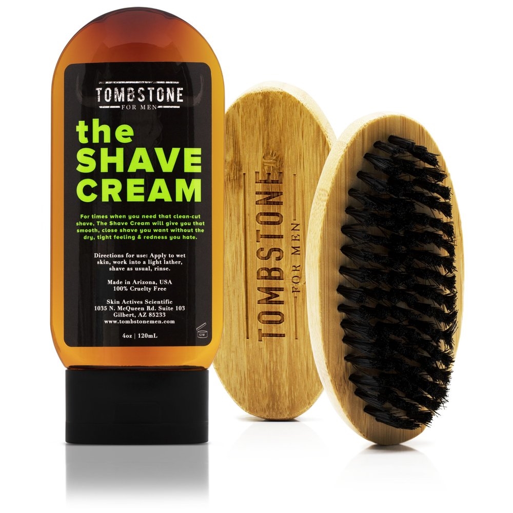 Picture of Tombstone for Men TMB-SET-5 The Shave Cream & The Beard Brush Set