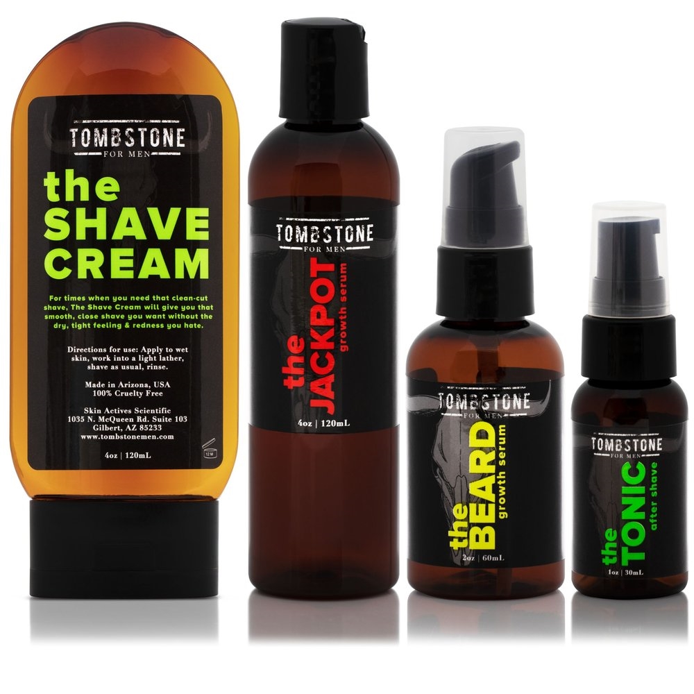 Picture of Tombstone for Men TMB-SET-17 The Survival Beard Care Kit - The Shave Cream&#44; The Jackpot&#44; The Beard&#44; & The Tonic