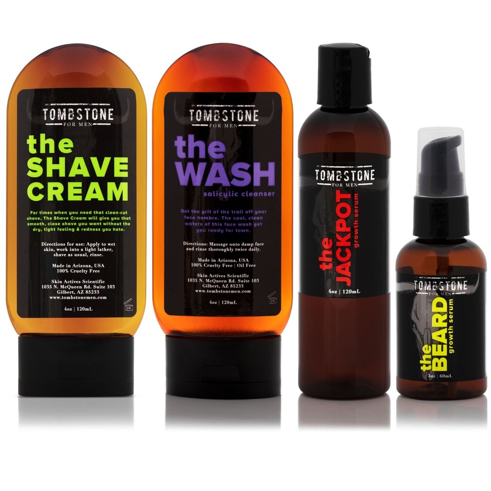 Picture of Tombstone for Men TMB-SET-19 The Upgrade Beard Care Kit - The Shave Cream&#44; The Wash&#44; The Jackpot&#44; & The Beard