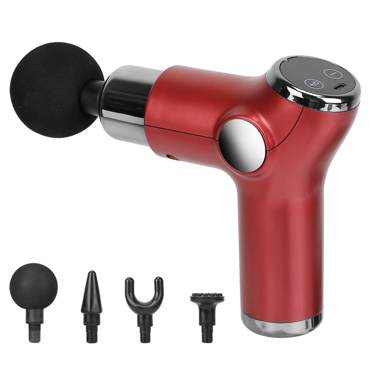 Picture of Fresh Fab Finds FFF-Red-GPCT3428 32 Intensity Massage Gun with 4 Heads - Deep Tissue Muscle Relaxation