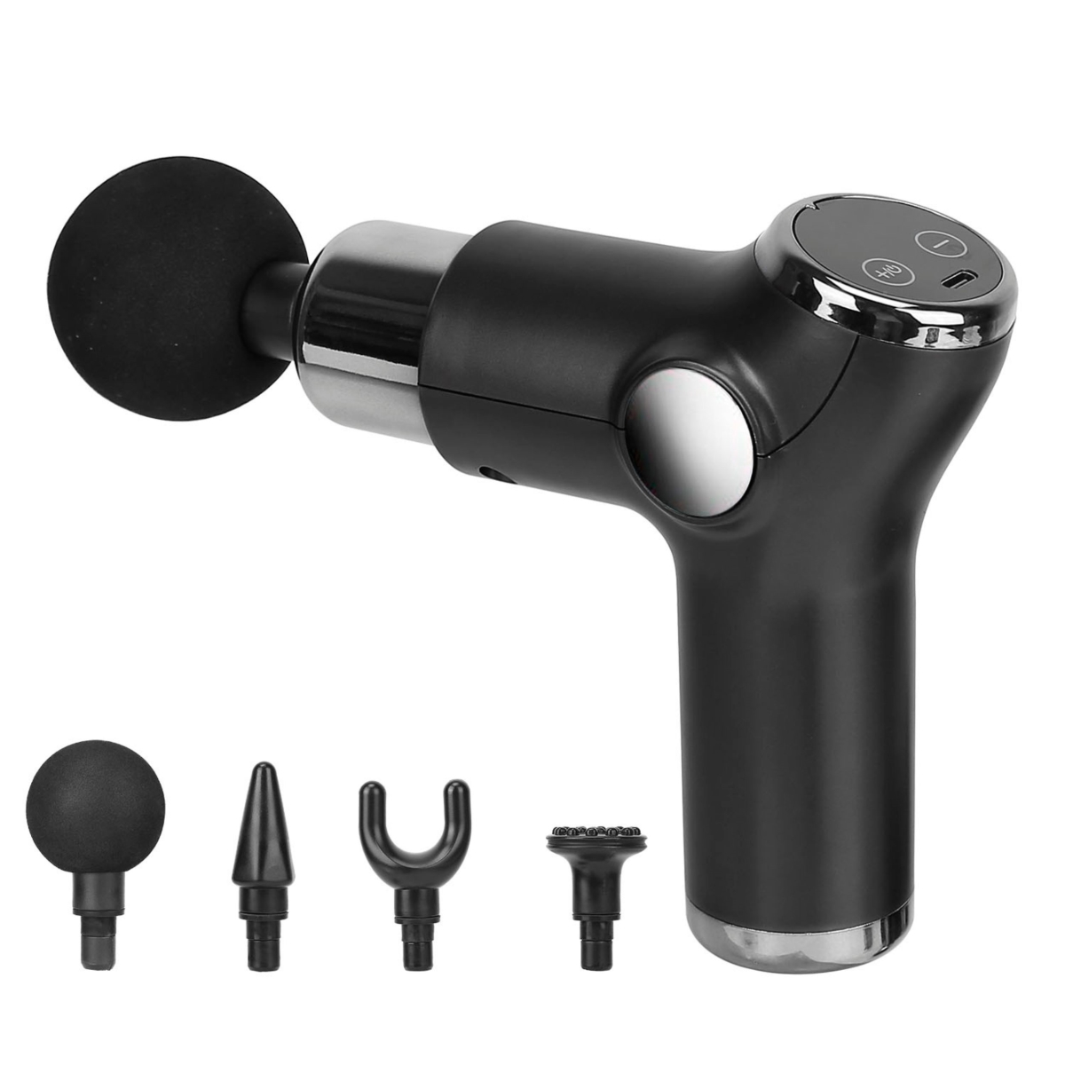Picture of Fresh Fab Finds FFF-Black-GPCT3428 32 Intensity Massage Gun with 4 Heads - Deep Tissue Muscle Relaxation