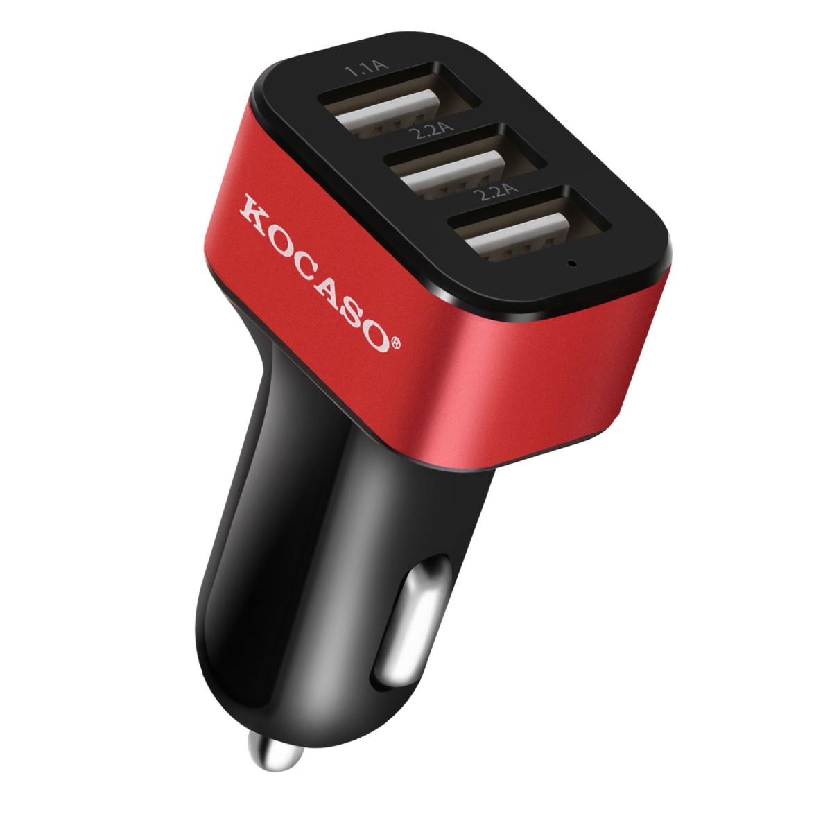 Picture of Fresh Fab Finds FFF-Red-GPCT644 Triple USB Car Charger - 30W&#44; 5.5A - iPhone XS/XS Max/8 Plus&#44; Galaxy S7/S6 - Compact