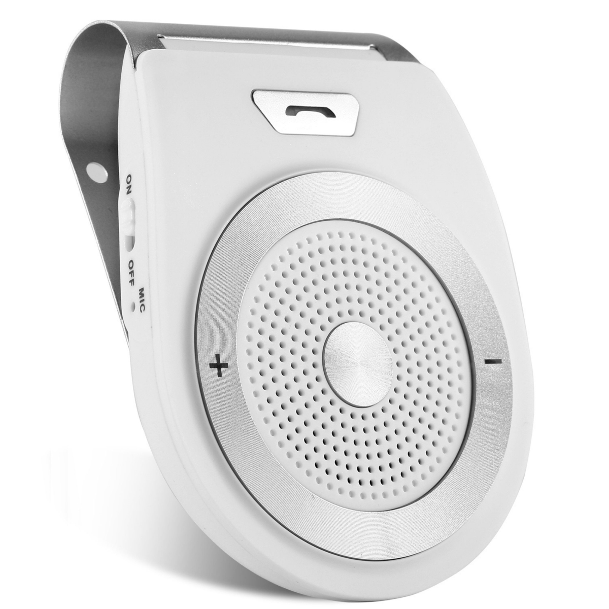 FFF-White-GPCT1524 Car Wireless Speakerphone V4.1 In-Car Hands-free Calling Music Player Visor Audio Receiver -  Fresh Fab Finds