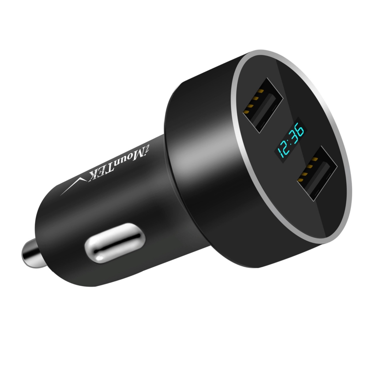 Picture of Fresh Fab Finds FFF-Black-GPCT1080 15W/3.1A Dual USB Car Charger Adapter - Fast Aluminum Alloy Charging for iPhone XR XS & Tablet PC